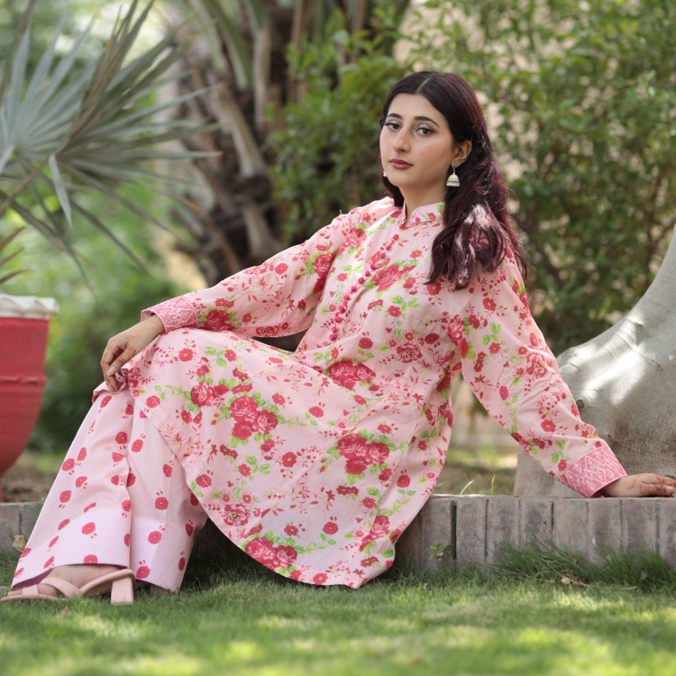 Rosalia – 2-Piece Printed & Embroidered Lawn Set