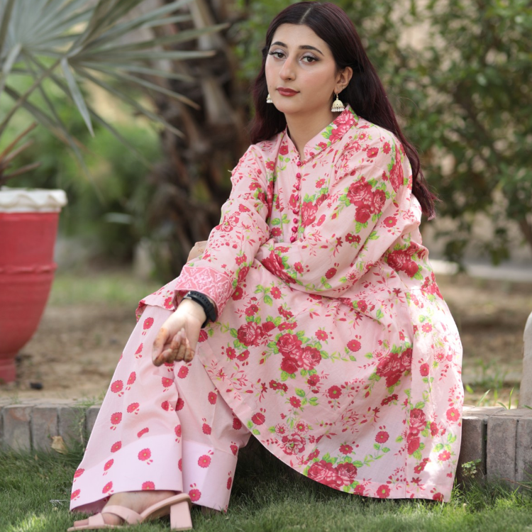 Rosalia – 2-Piece Printed & Embroidered Lawn Set