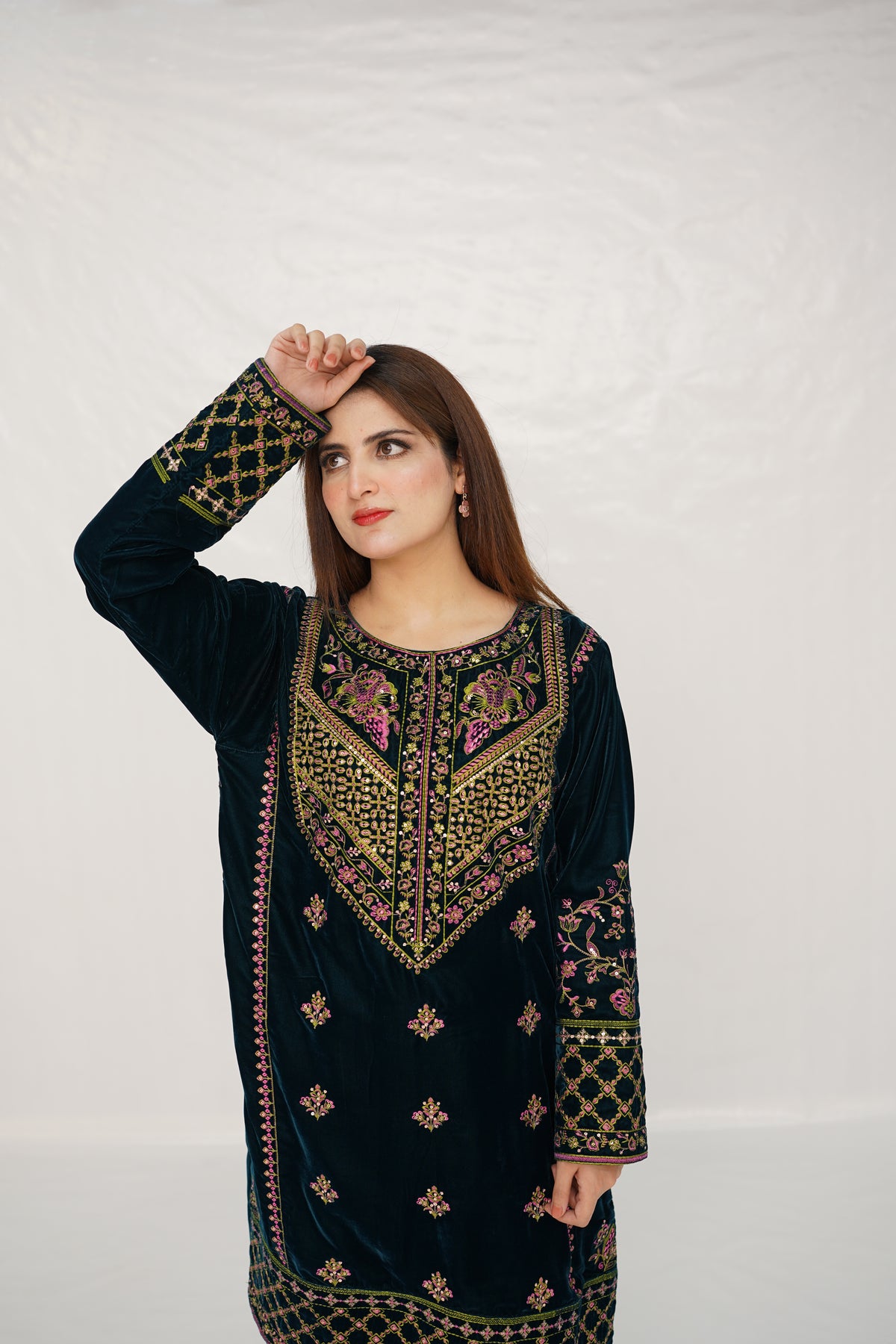 Velvet Royale – Embroidered Micro Velvet 2-Piece Suit