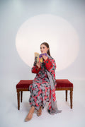 Scarlet Mist – 3-Piece Printed & Embroidered Lawn Suit